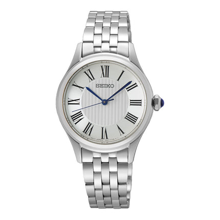 Seiko Ladies SUR609P1 Discover More Silver Dial Stainless Steel Strap