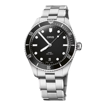 Oris Divers Date 01-733-7795-4054-SET Men Black Dial Stainless Steel Strap + Extra Strap