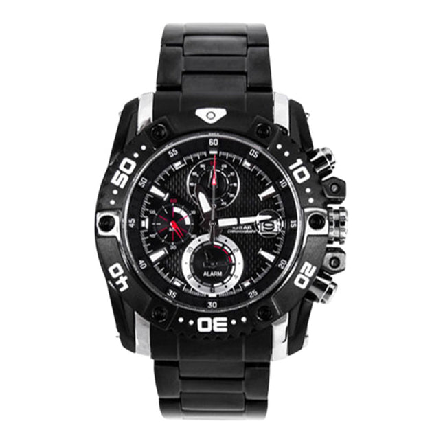 Alba AF3E67X1 Men Chronograph Black Dial Black Stainless Steel Strap