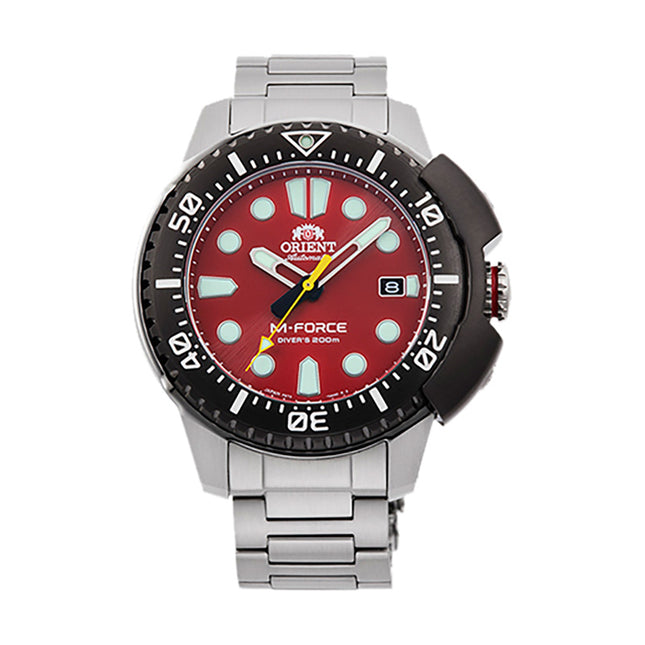 Orient M-Force RA-AC0L02R Automatic Men Red Dial Stainless Steel Strap