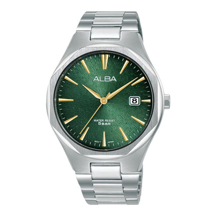 Alba Prestige AS9U55X1 Men Green Dial Stainless Steel Strap