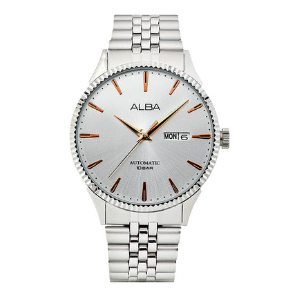 Alba Mechanical AL4241X1 Automatic Men Silver Dial Stainless Steel Strap