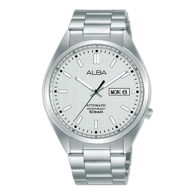 Alba Mechanical AL4329X1 Automatic Men Silver Patterned Dial Stainless Steel Strap