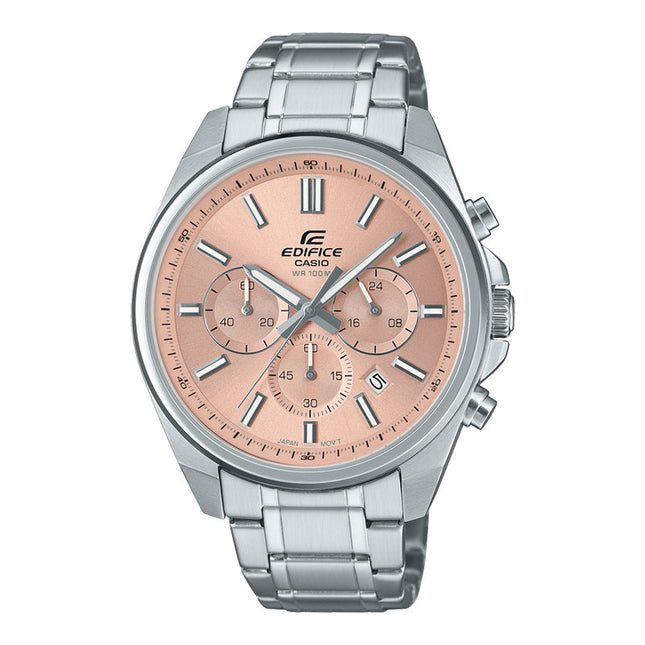 Casio Edifice EFV-650D-4AVUDF Chronograph Rose Gold Dial Stainless Steel Band