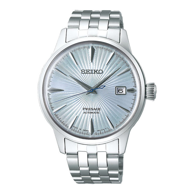 Seiko Presage SRPE19J1 Cocktail Time Skydiving Automatic Light Blue Dial Stainless Steel Strap