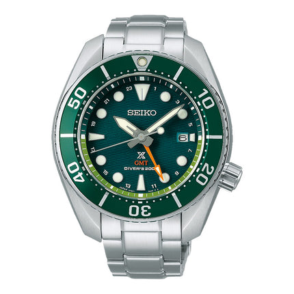 Seiko Prospex SFK003J1 Sumo Hulk GMT Solar Green Dial Stainless Steel Strap