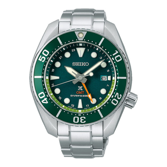 Seiko Prospex SFK003J1 Sumo Hulk GMT Solar Green Dial Stainless Steel Strap