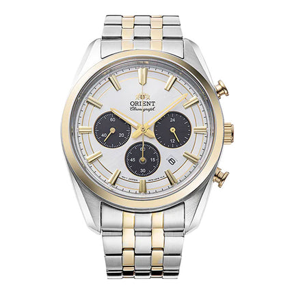 Orient Contemporary RA-TX0302S Solar Chronograph Dual Tone Dial Dual Tone Stainless Steel Strap