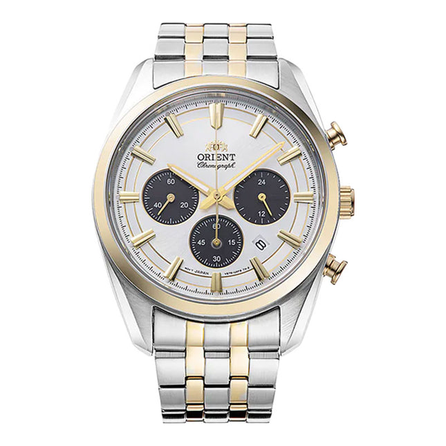 Orient Contemporary RA-TX0302S Solar Chronograph Dual Tone Dial Dual Tone Stainless Steel Strap