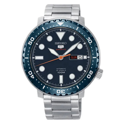 Seiko 5 Sports SRPC63K1 Bottle Cap Automatic Blue Dial Stainless Steel Strap