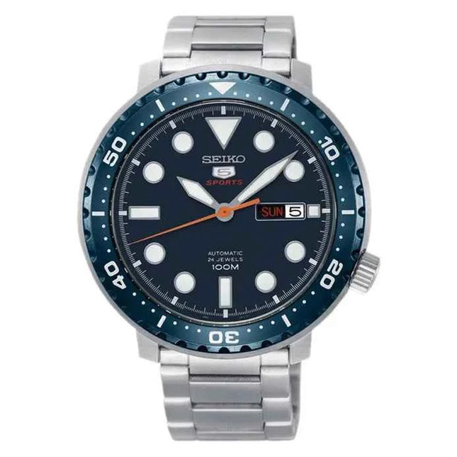 Seiko 5 Sports SRPC63K1 Bottle Cap Automatic Blue Dial Stainless Steel Strap