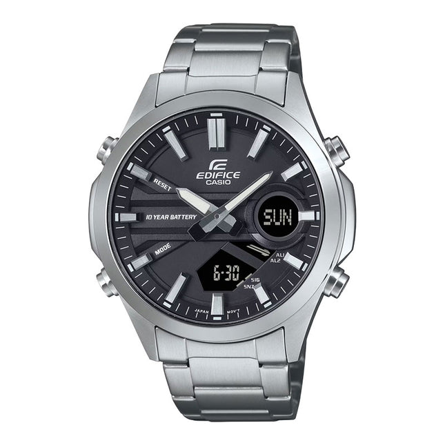 Casio Edifice EFV-C120D-1ADF Black Digital Analog Dial Stainless Steel Band