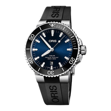 Oris Aquis 01-733-7730-4135-07-4-24-64EB Date Automatic Diver Blue Dial Black Rubber Strap