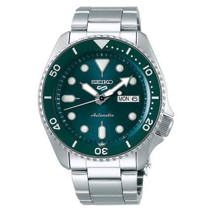 Seiko 5 Sports SRPD61K1 5KX SKX Sports Style Automatic Green Dial Stainless Steel Strap