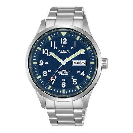 Alba Mechanical Field Military AL4211X1 Men Blue Dial Stainless Steel Strap