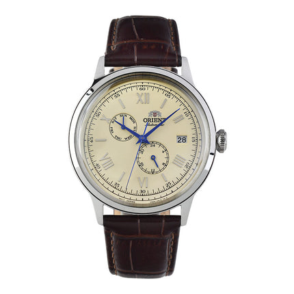 Orient Classic RA-AK0702Y Bambino Automatic Beige Dial Dark Brown Leather Strap