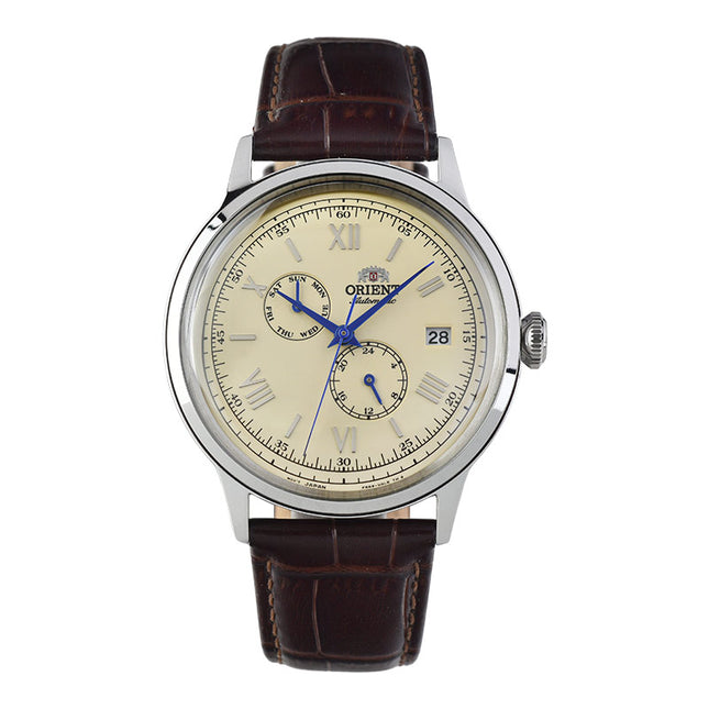 Orient Classic RA-AK0702Y Bambino Automatic Beige Dial Dark Brown Leather Strap