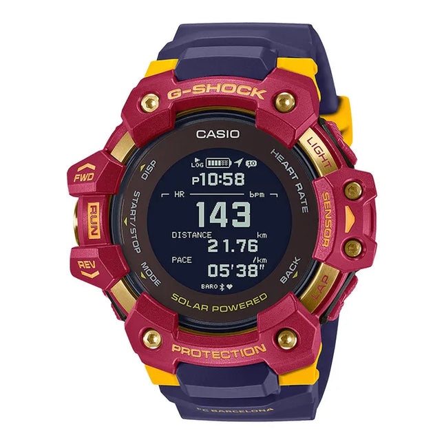 Casio G-Shock G-Squad GBD-H1000BAR-4DR X FC Barcelona Matchday Tough Solar Digital Dial Resin Band
