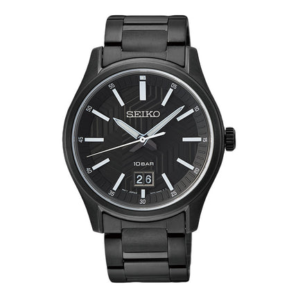 Seiko Classic SUR515P1 Discover More Black Dial Black Stainless Steel Strap