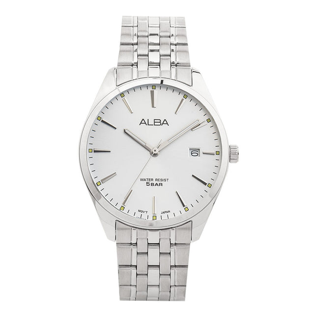 Alba AS9Q91X1 Men Silver Dial Stainless Steel Strap