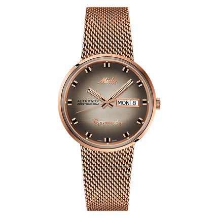 MIDO Commander M8429.3.23.11 Shade Automatic Silver Dial Rose Gold Mesh Strap Special Edition
