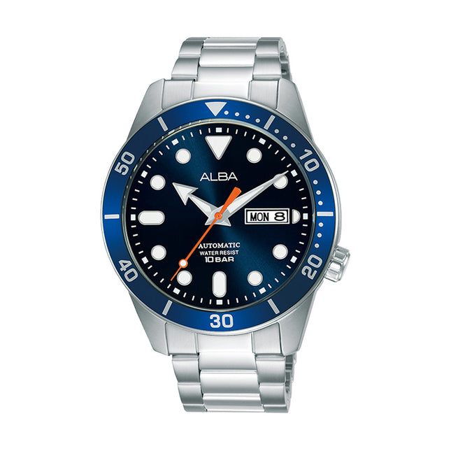 Alba Mechanical AL4167X1 Men Blue Dial Stainless Steel Strap