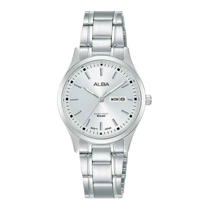 Alba Prestige AN8053X1 Ladies Silver Analog Dial Stainless Steel Strap