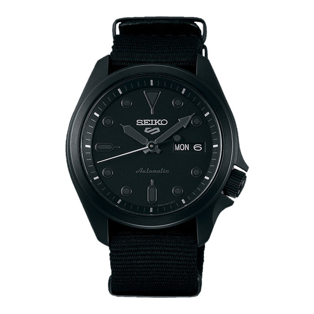 Seiko 5 Sports SRPE69K1 SKX Street Style Black Dial Black Nylon Strap