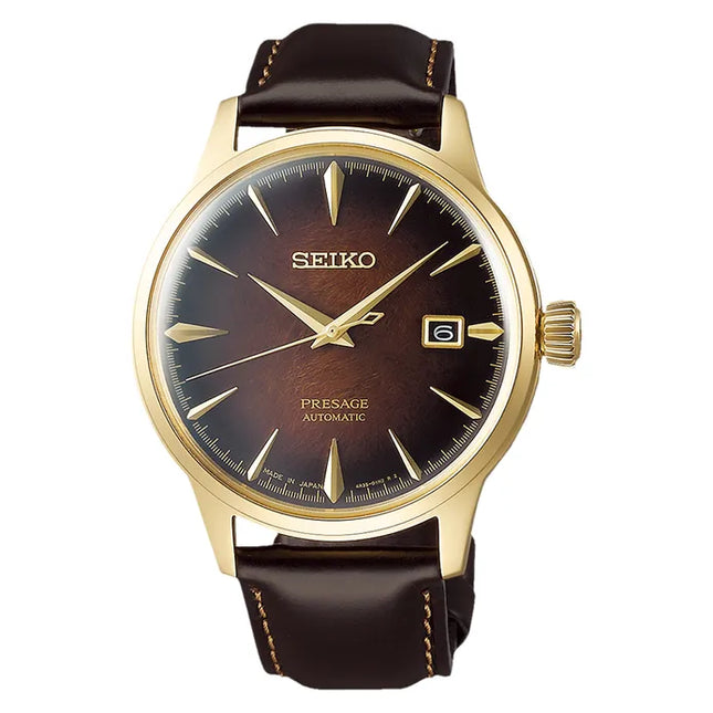 Seiko Presage SRPD36J1 Cocktail Limited Edition Automatic Brown Dial Brown Leather Strap