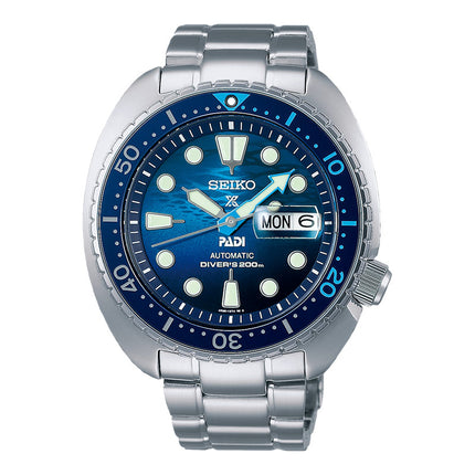 Seiko Prospex SRPK01K1 King Turtle PADI Great Blue Dial Stainless Steel Strap Special Edition