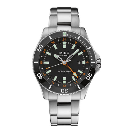 MIDO Ocean Star M026.629.11.051.01 Captain GMT Black Dial Stainless Steel Strap