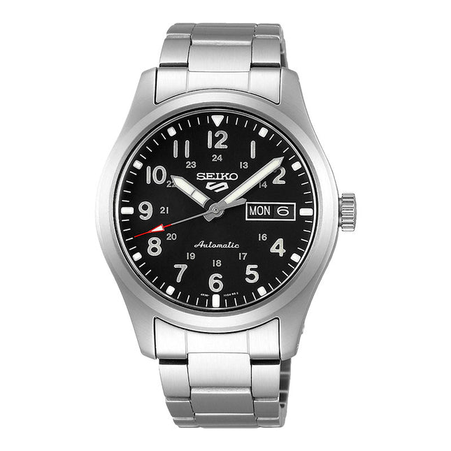 Seiko 5 Sports SRPG27K1 Field Sports Style Automatic Black Dial Stainless Steel Strap
