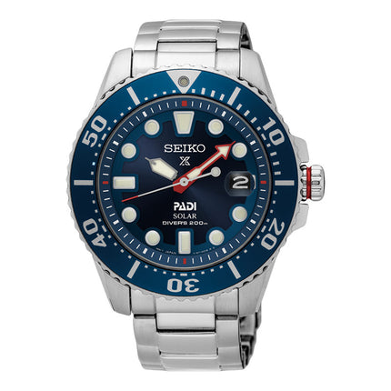 Seiko Prospex SNE549P1 PADI Solar Divers 200M Blue Dial Stainless Steel Strap