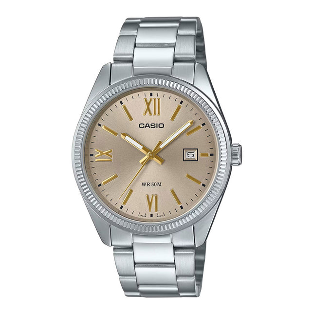 Casio General MTP-1302DD-9AVDF Men Light Gold Dial Stainless Steel Band