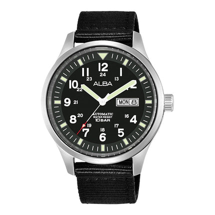 Alba Mechanical Field Military AL4223X1 Men Black Dial Black Nylon Strap