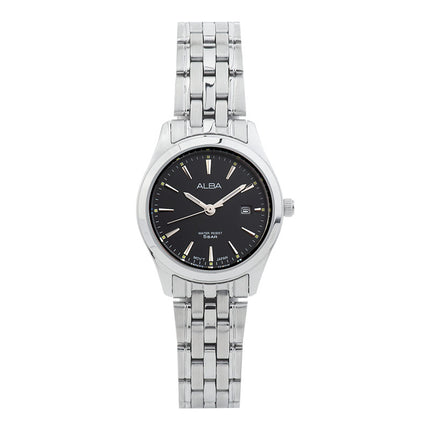 Alba AH7BM9X1 Ladies Black Dial Stainless Steel Strap
