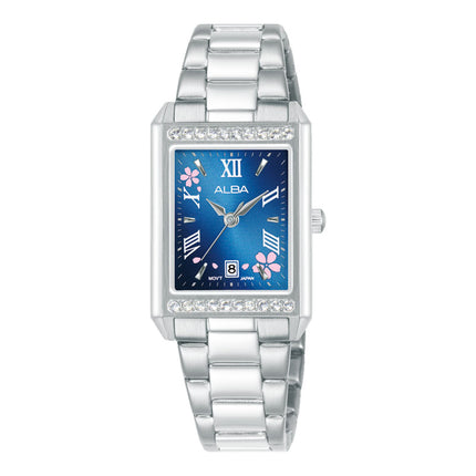 Alba Signa AH7FA3X1 Ladies Blue Gradation Dial Stainless Steel Strap