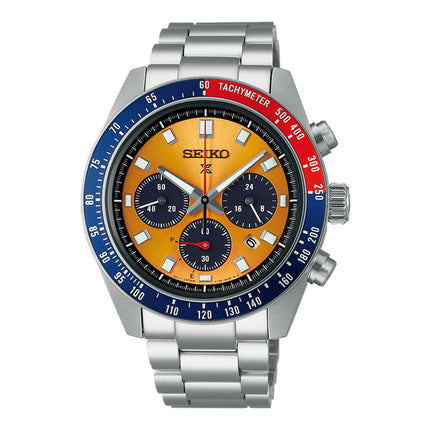 Seiko Prospex SSC947P1 Speedtimer Pogue Solar Chronograph Orange Dial Stainless Steel Strap