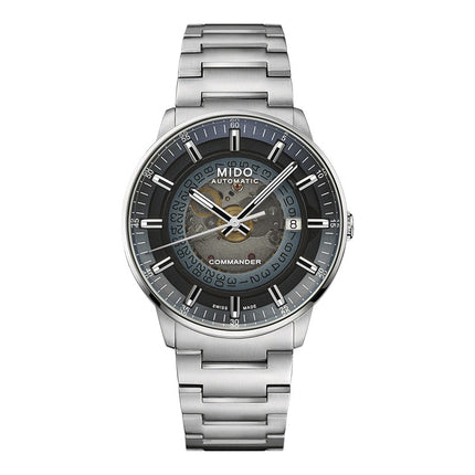 MIDO Commander M021.407.11.411.01 Gradient Blue Dial Stainless Steel Strap