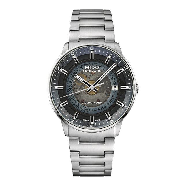 MIDO Commander M021.407.11.411.01 Gradient Blue Dial Stainless Steel Strap