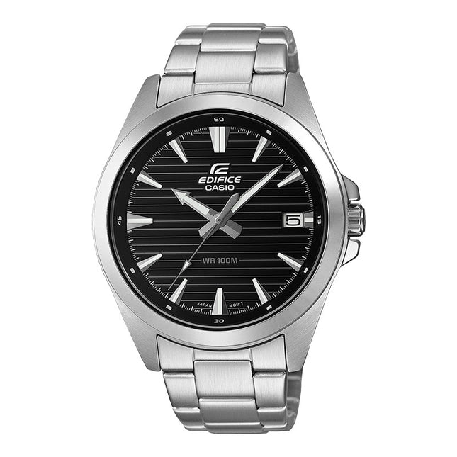 Casio Edifice EFV-140D-1AVUDF Black Dial Stainless Steel Strap