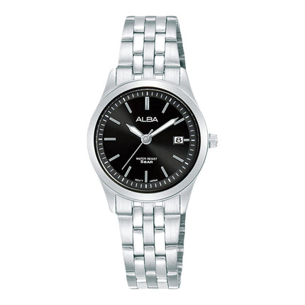 Alba Prestige AH7CF3X1 Ladies Black Dial Stainless Steel Strap