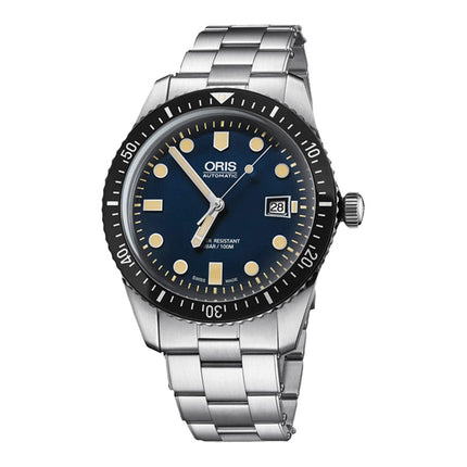 Oris Divers 01-733-7720-4055-07-8-21-18 Sixty-Five Blue Dial Stainless Steel Strap