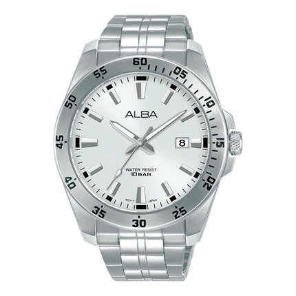 Alba Active AS9V51X1 Men Silver Dial Stainless Steel Strap