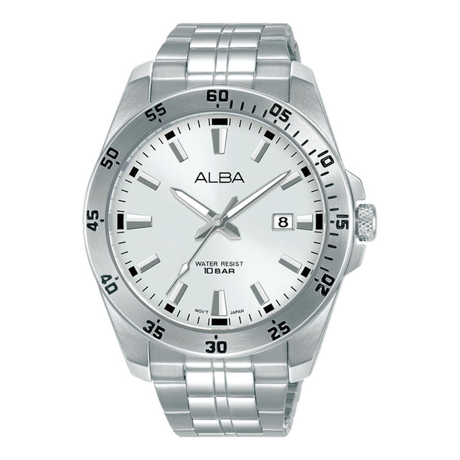 Alba Active AS9V51X1 Men Silver Dial Stainless Steel Strap