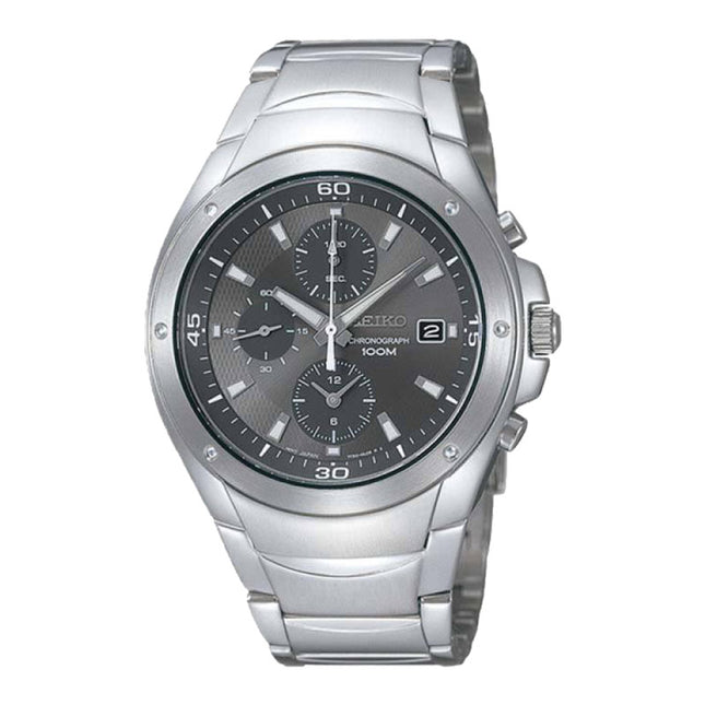 Seiko Chronograph SND779P1 Grey Dial Stainless Steel Strap
