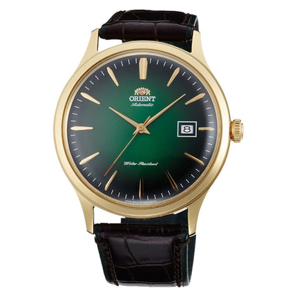 Orient Bambino V4 TAC08002F Classic Mechanical Green Dial Brown Leather Strap