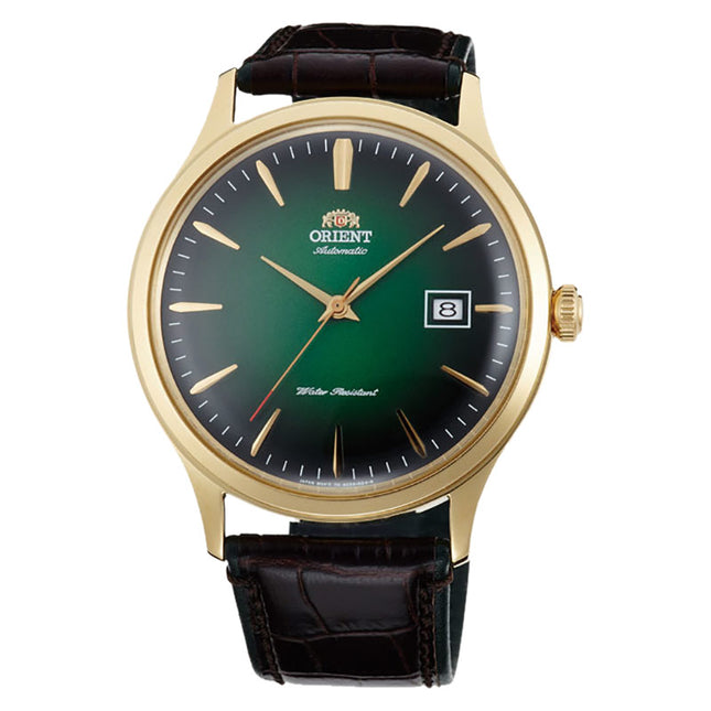Orient Bambino V4 TAC08002F Classic Mechanical Green Dial Brown Leather Strap