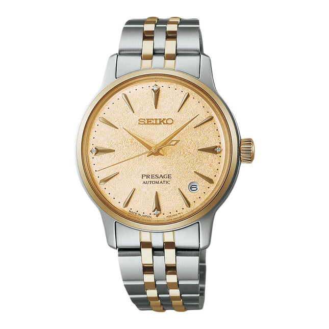 Seiko Presage SRPL64J1 Frozen Daiquiri Diamond Cocktail Light Champagne Dial Stainless Steel Strap