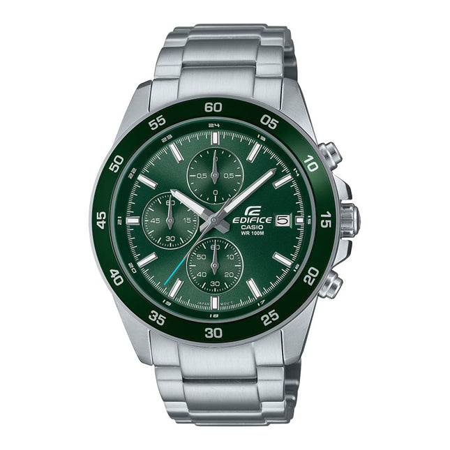 Casio Edifice EFR-526D-3AVUDF Chronograph Men Green Dial Stainless Steel Band